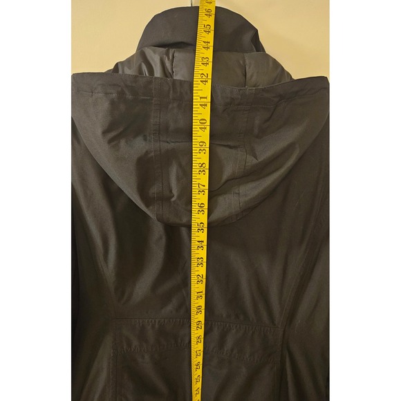 Lands End Womens Black Long Down Parka Hooded Winter Coat Size S 6-8 - Picture 11 of 14